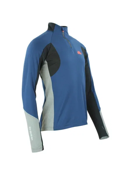 Tricou mânecă lungă Peak Mountain albastru