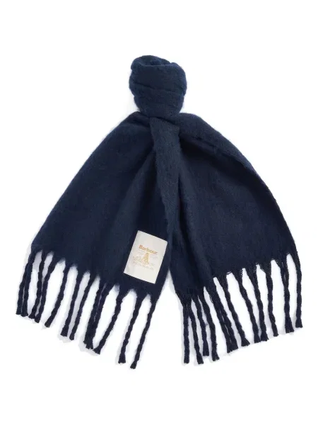 Fular Barbour cu franjuri albastru