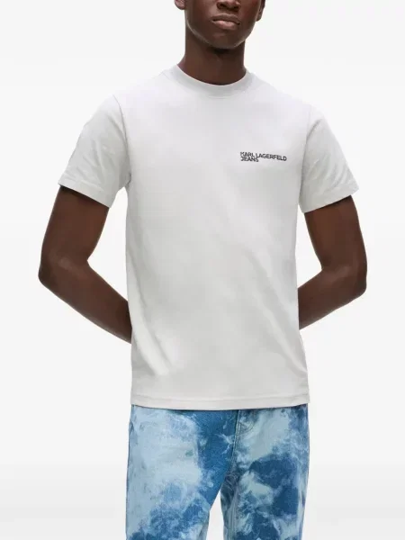 Тениска Karl Lagerfeld Jeans с кръгло деколте сиво