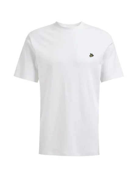WE Fashion Tricou galben / negru alb