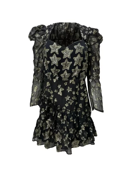 Długa mała sukienka maxi Loveshackfancy garniturowa czarna