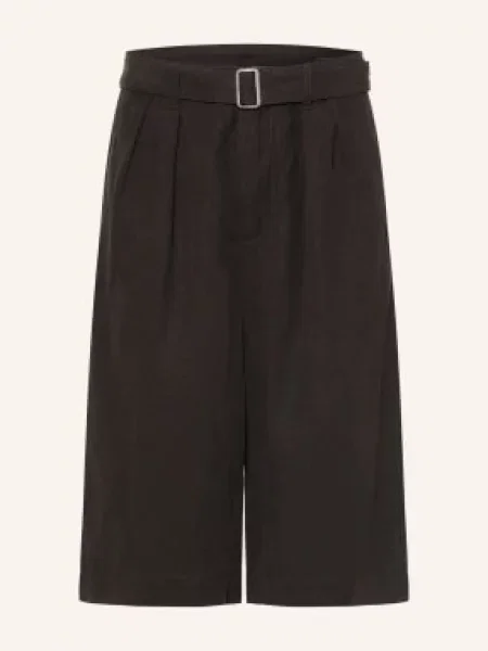 Allsaints Szorty Marko Z Lnu schwarz czarne