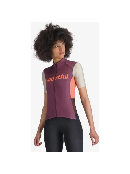 Koszulka rowerowa Sportful Supergiara Logo L fioletowa