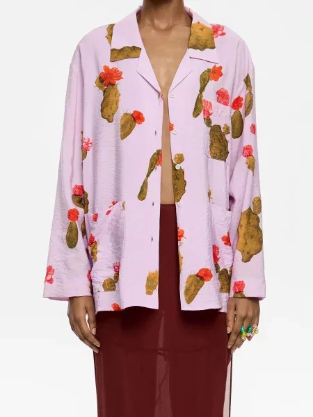 Лляна сорочка Bimba Y Lola рожева