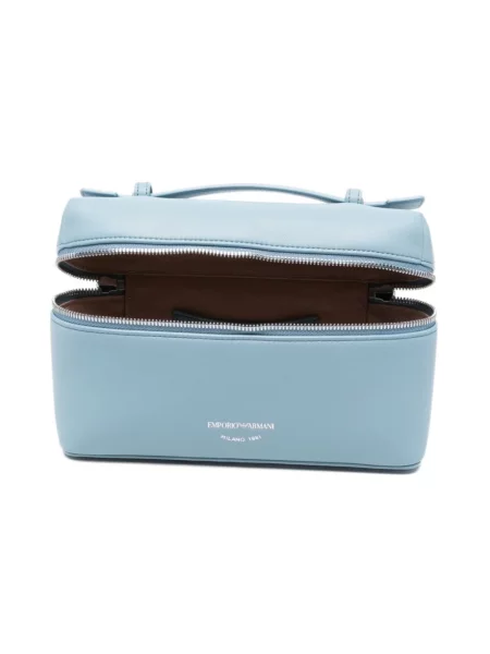 Emporio Armani torebka crossbody skórzana niebieska