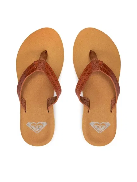 В'єтнамки ROXY Porto Motif tan коричневі