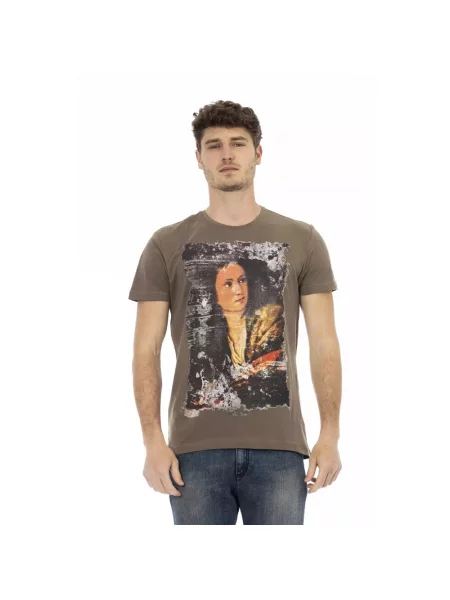 Koszulka Trussardi casual brązowa