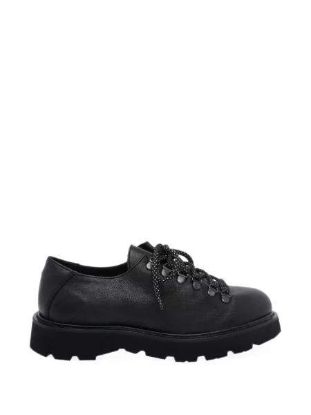 Pantofi derby Pawelk's cu șireturi din piele negru