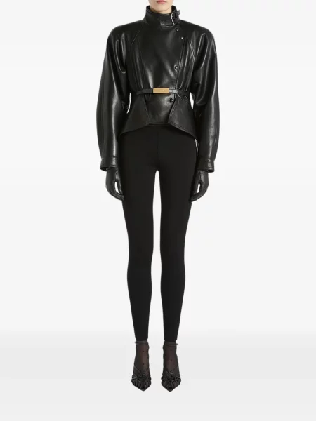 Pantaloni Balmain din jerseu negru