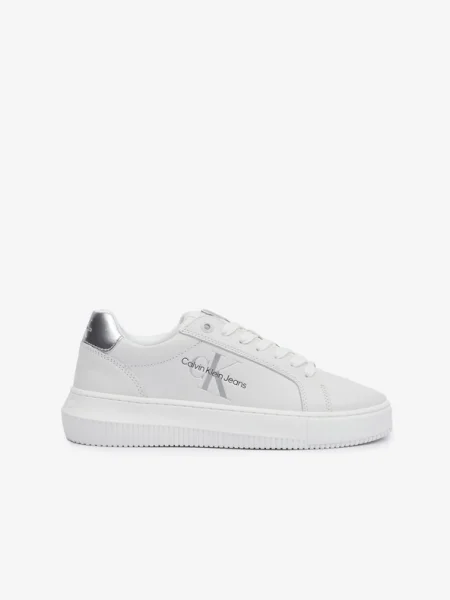 Calvin Klein női cipő Cupsole Mono Lth Wn fehér/ezüst. Méret: 42 EU fehér