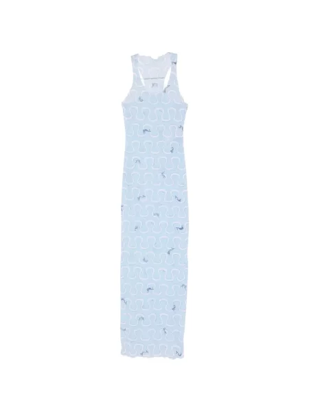 Rochie maxi Pucci cu imagine albastru