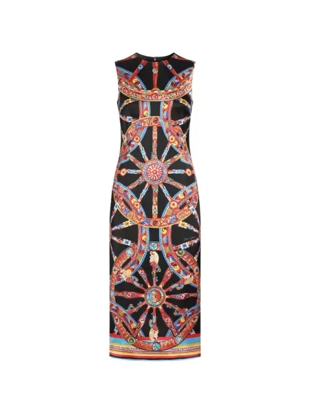 Rochie Dolce & Gabbana din satin cu imagine negru