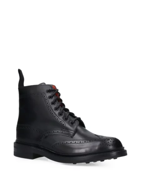 Botine Tricker's cu șireturi din dantelă negru