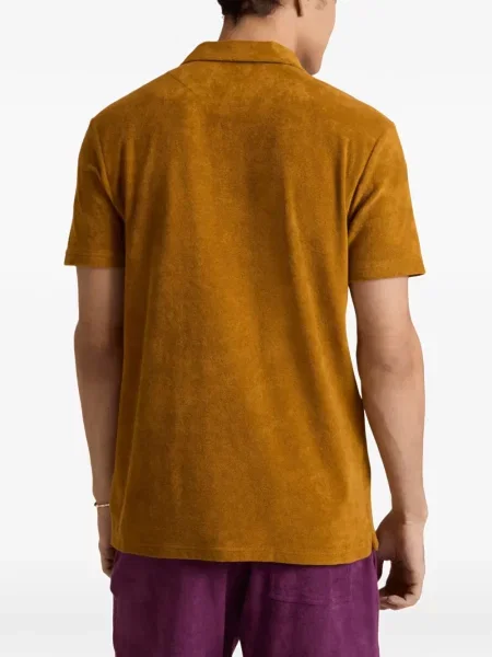 Tricou polo Vilebrequin din material terry galben