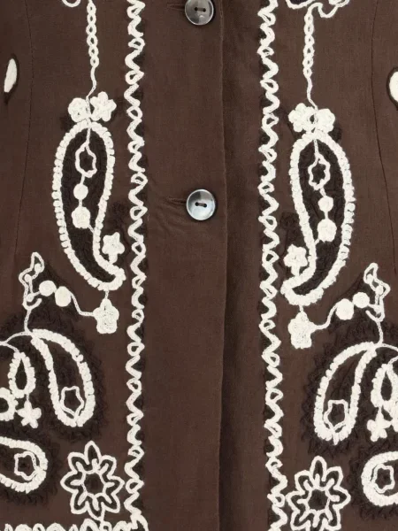 Яке P.a.r.o.s.h. с пейсли десен кафяво