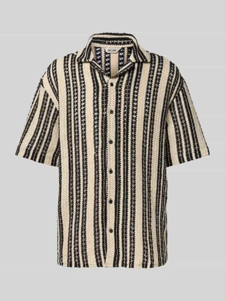 Koszula casualowa o kroju regular fit z kołnierzem z połami model ‘DANI’ Only & Sons czarna
