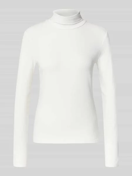 Półgolf o kroju slim fit z dodatkiem Tom Tailor Denim biały