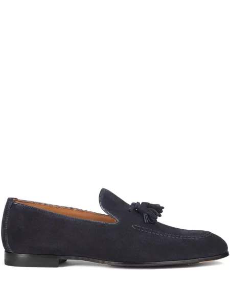 Pantofi loafer Doucal's din piele de căprioară albastru