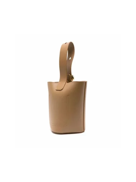 Mała mały torebka bucket Loewe skórzana brązowa