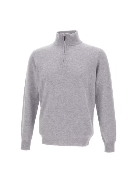 Sweter Kangra wełniany szary