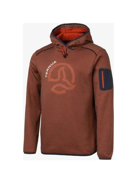 Bluza z kapturem Ternua Fox Point brązowy ciemny granatowy S pomarańczowy