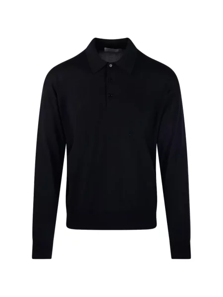 Плетен пуловер Diana Studio синьо