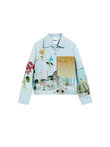 Desigual Prehodna jakna Amalfi svetlo / mešane barve modra