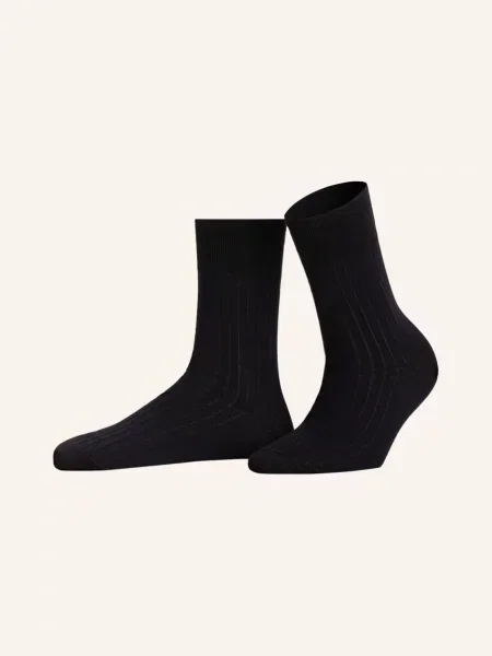 Wolford Ponožky Luxury Cotton Rib černá