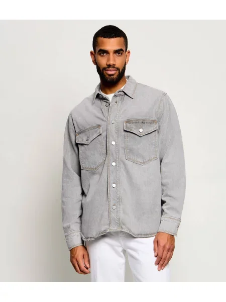 AllSaints De blugi cămașă Albin | Relaxed fit gri