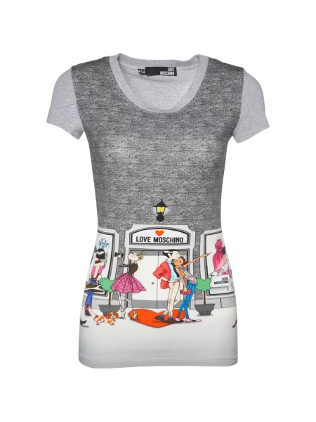 Tricou Love Moschino tricotate gri