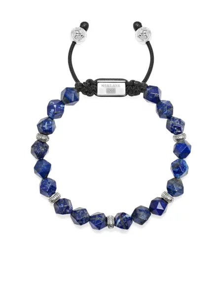 Brăţară Nialaya Jewelry cu mărgele argintiu