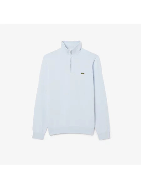 Lacoste Sweter Z Wysokim Kołnierzem I Zamkiem niebieski