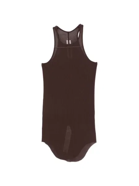 Top Rick Owens tricotate cu nervuri maro