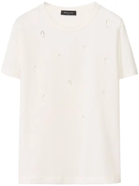 Tricou Fabiana Filippi din jerseu alb