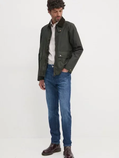 Barbour Мъжко яке от промазана материя BEDALE зелено