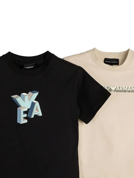 Koszulka dziecięca Emporio Armani niebieska