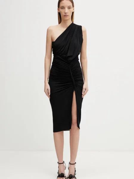 Rick Owens Lilies rochie asimetrică cu vâscoză Avra negru