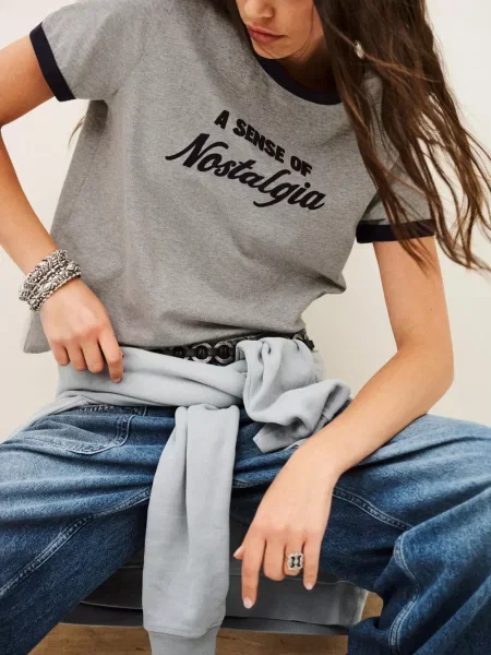 Tricou Ba&sh cu imagine gri