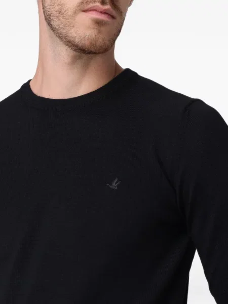 Pulover Brooksfield cu broderie de lână negru