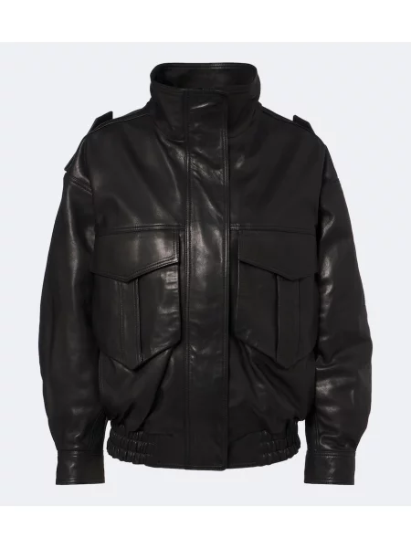 Geanta de piele The Frankie Shop negru