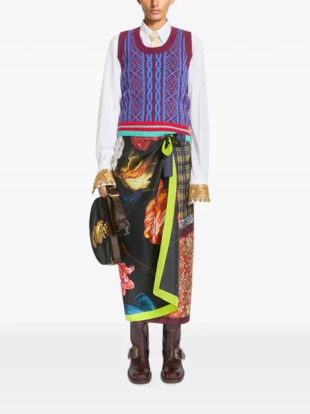 Top Dries Van Noten de lână violet