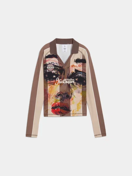 Лонгслів PUMA x Kidsuper Ls Jersey комбінований верх коричневий