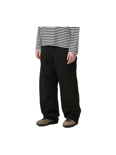 Spodnie Carhartt Wip z wysoką talią czarne