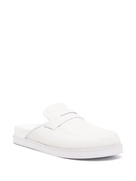 Papuci tip mules Senso din piele alb