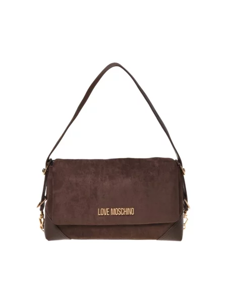 Torebka Love Moschino zamszowa brązowa