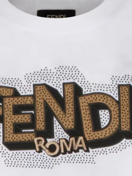 Tricou Fendi cu imagine alb