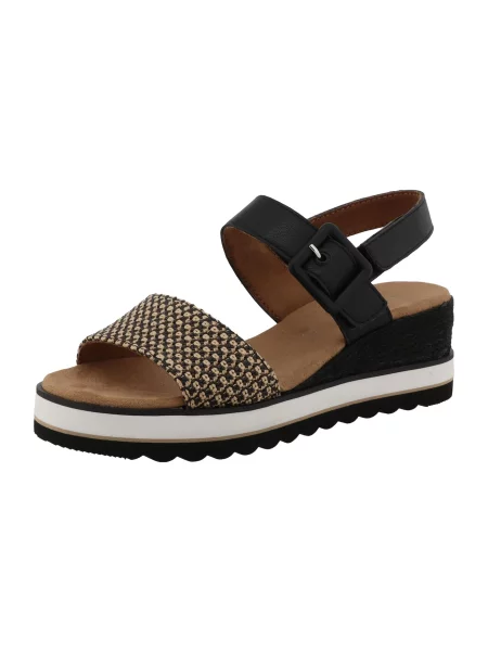 TOM TAILOR Sandale maro mokka negru