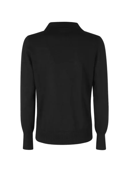 Gulerat pulover Seventy cu decolteu în V negru