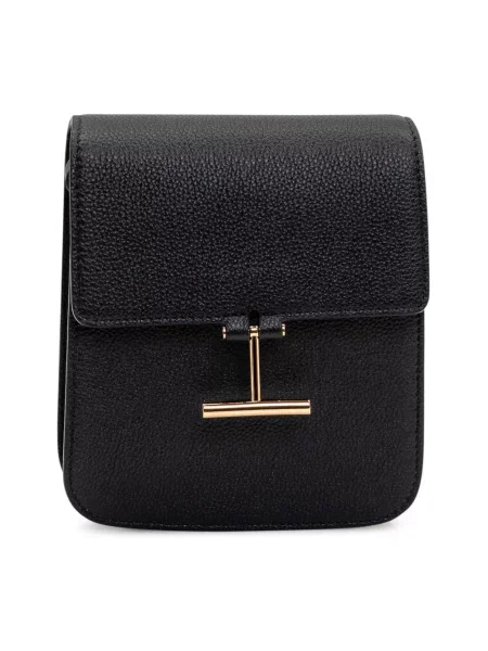 Torebka Tom Ford skórzana na ramiączkach czarna