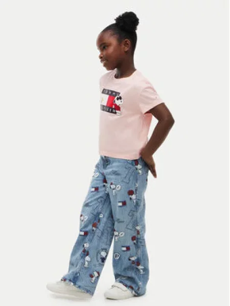 Tommy Hilfiger Póló Peanuts Flag  Világos rózsaszín
